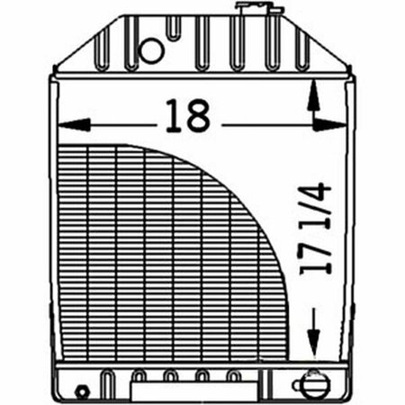 AFTERMARKET E4NN8005BC15M Radiator Fits Ford New Holland 345C 345D 445 445A 445C 450 44 CSO90-0004